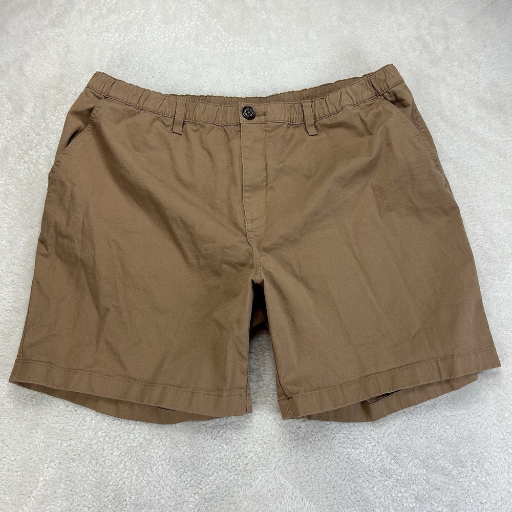 Chubbies Originals Men's 2XL XXL 7 Inch Inseam Khaki Tan Elastic Waist Shorts